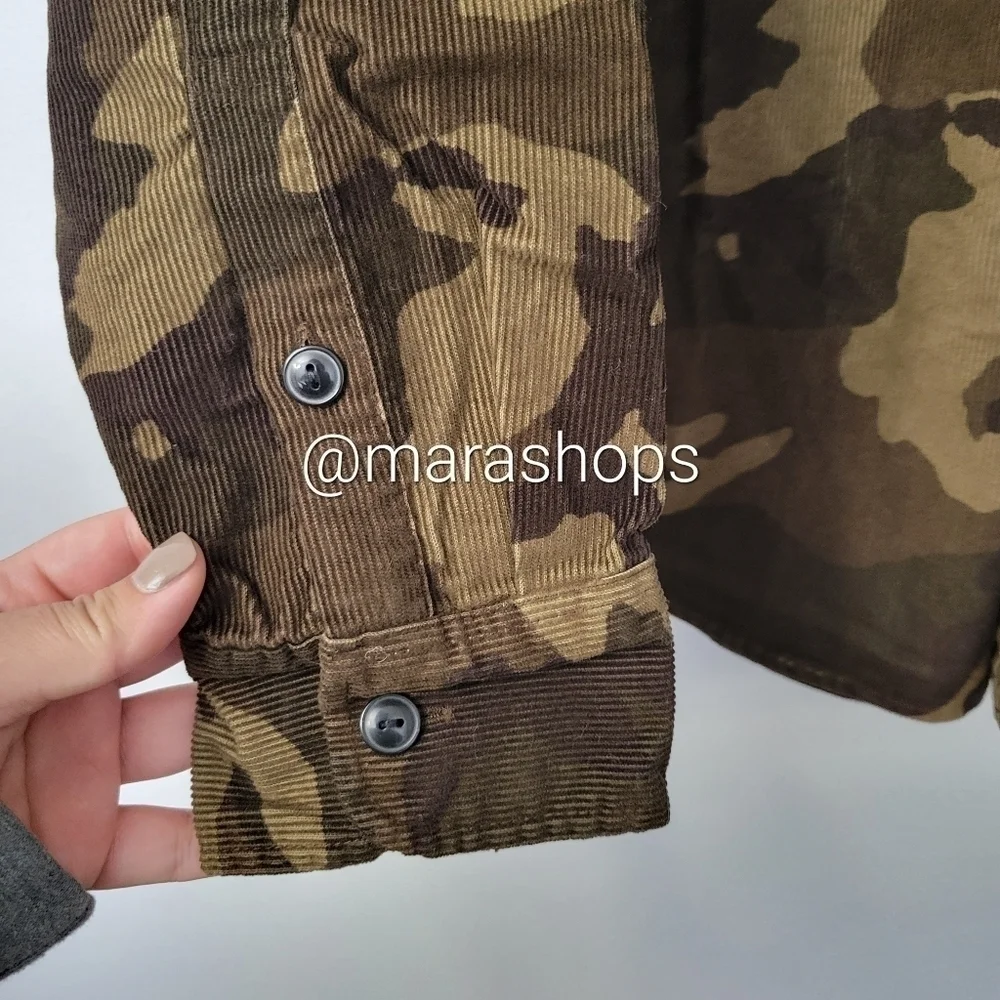 J. CREW Camo Corduroy Workshirt